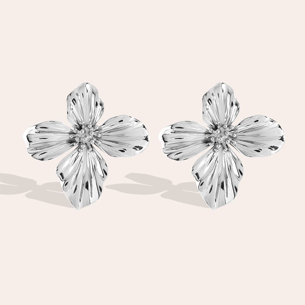 Statement flower earrings