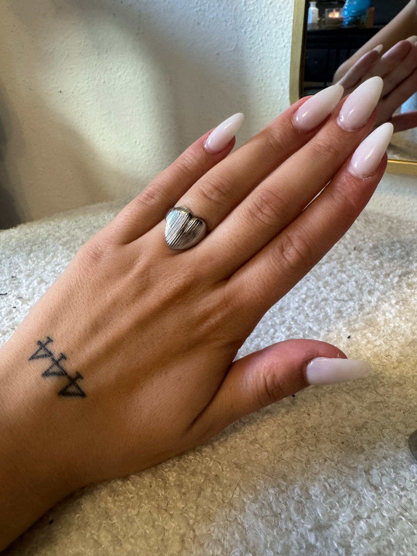 Bold heart ring