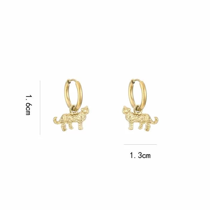 Leopard earrings