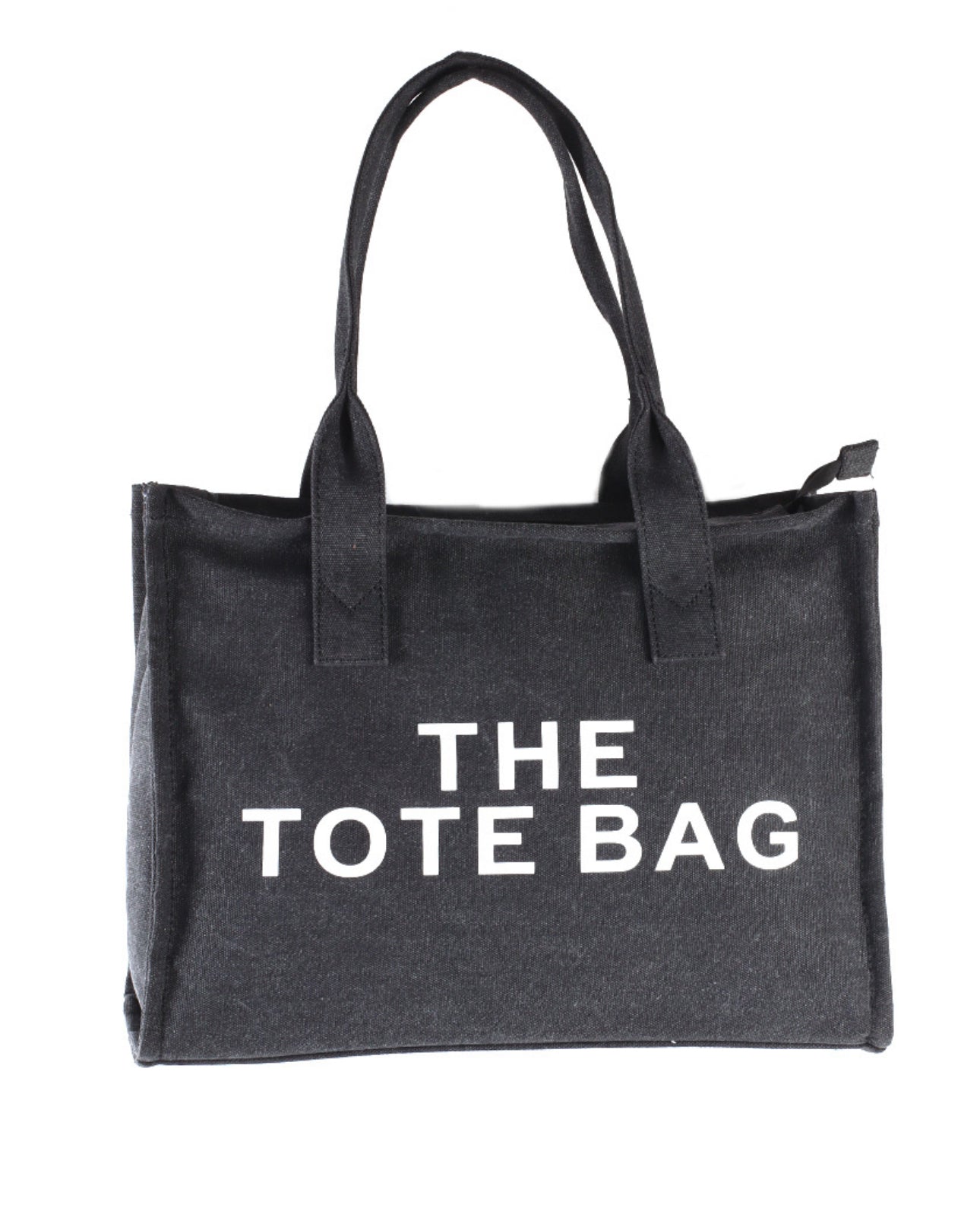 Canvas shopper zwart