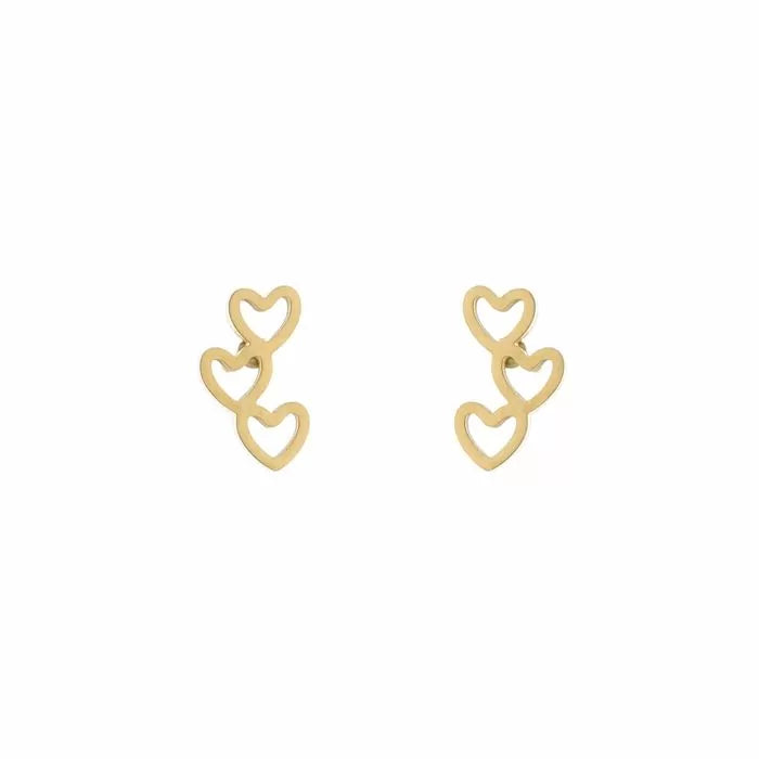 Triple love earrings