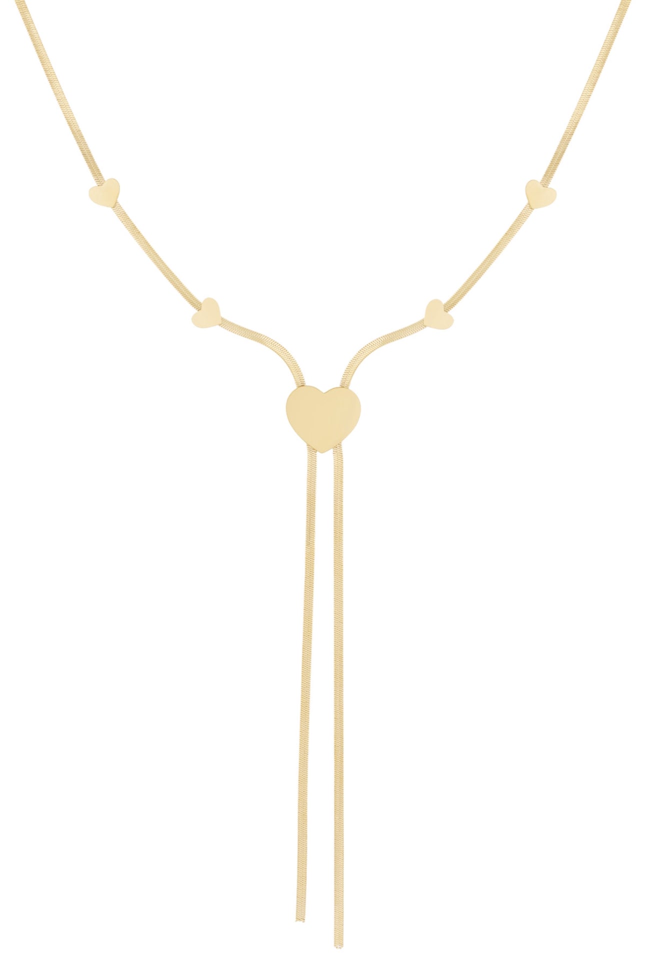 Long hearts necklace