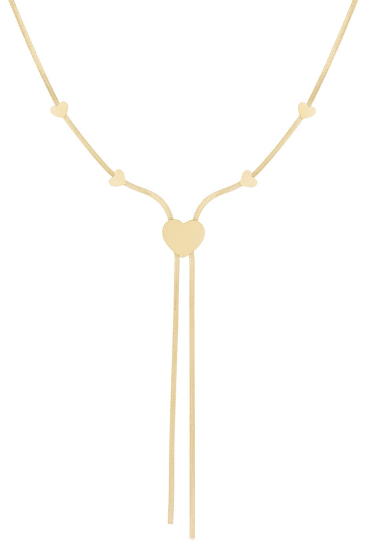 Long hearts necklace