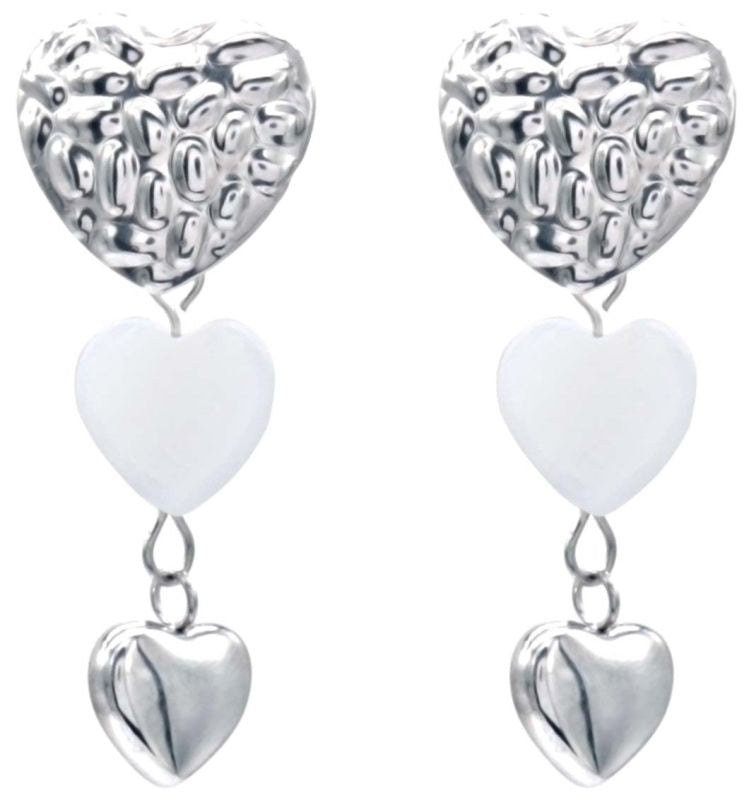 Pearl love earrings