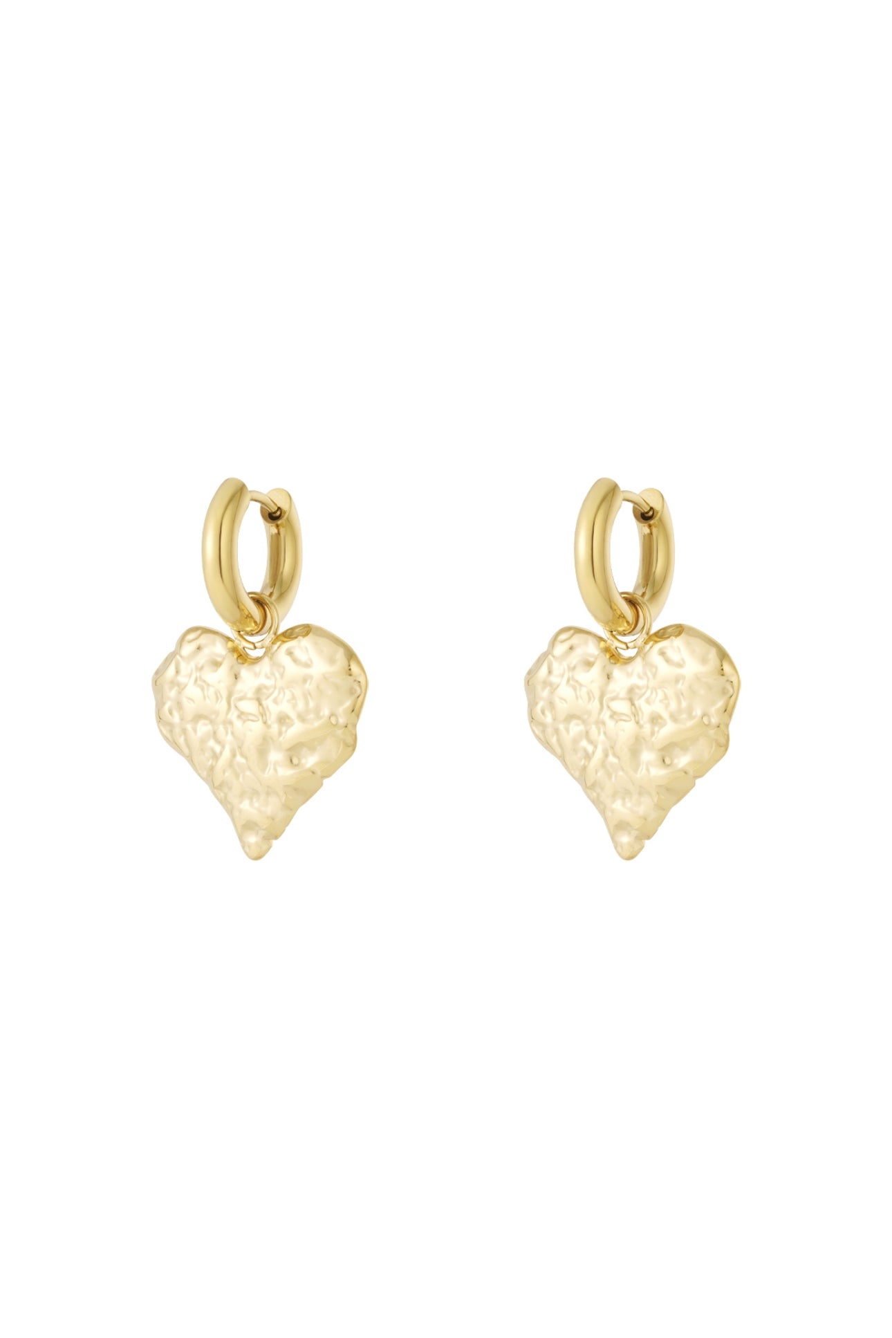 Textured heart earrings