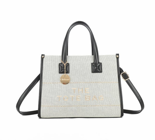 Tas zwart/beige - tote