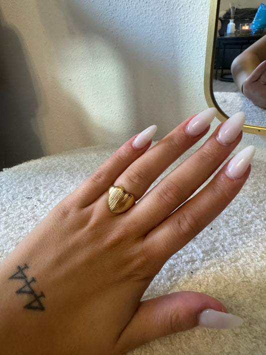 Bold heart ring