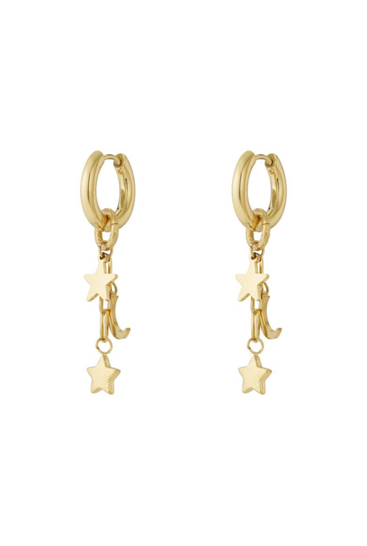 Stars& moon earrings