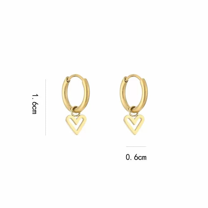 Tiny heart earrings