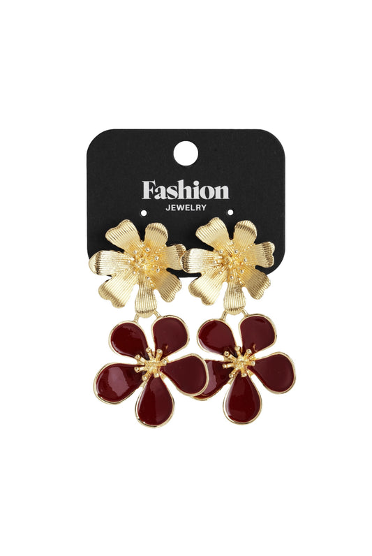 Spice earrings crimson