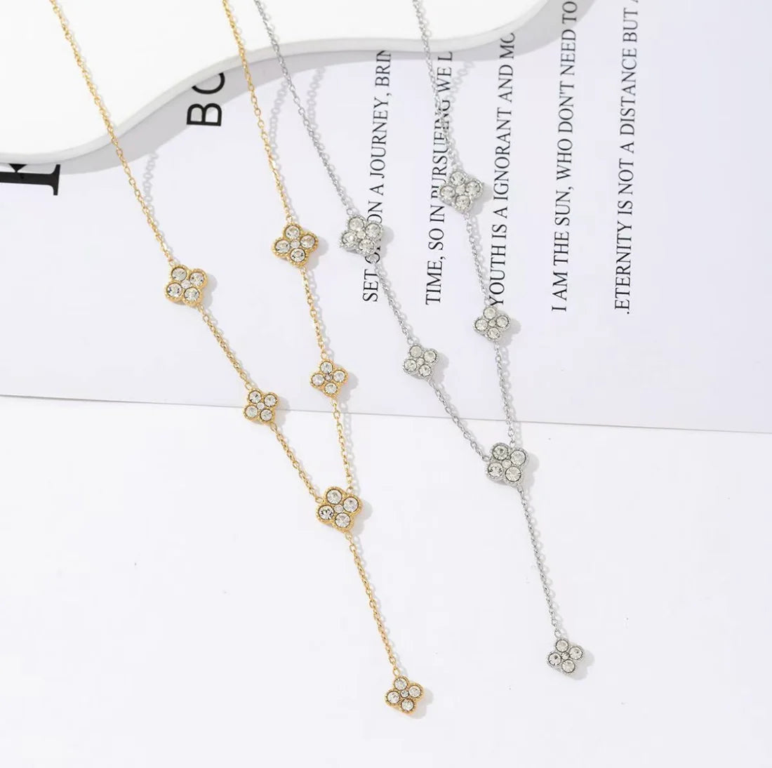 Clover Y necklace