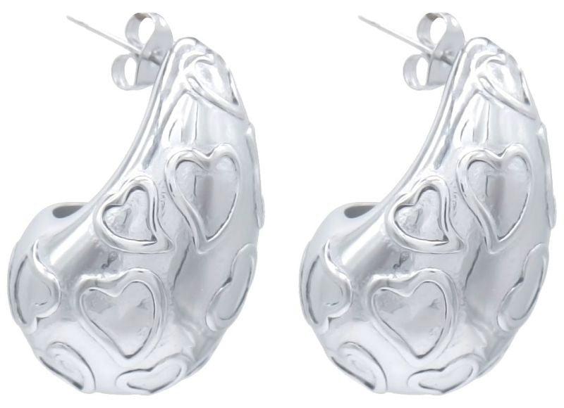 Heart drop earrings