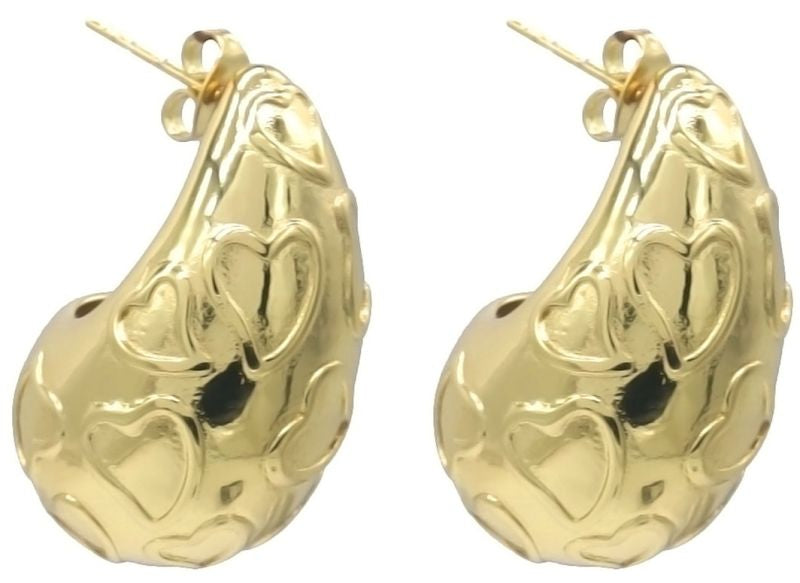 Heart drop earrings