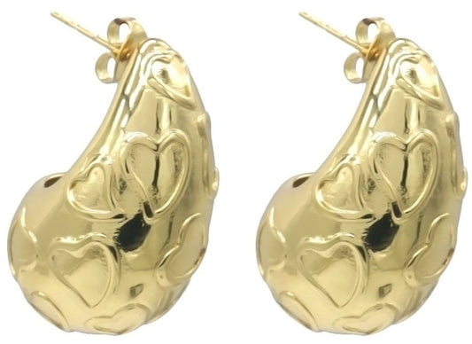 Heart drop earrings