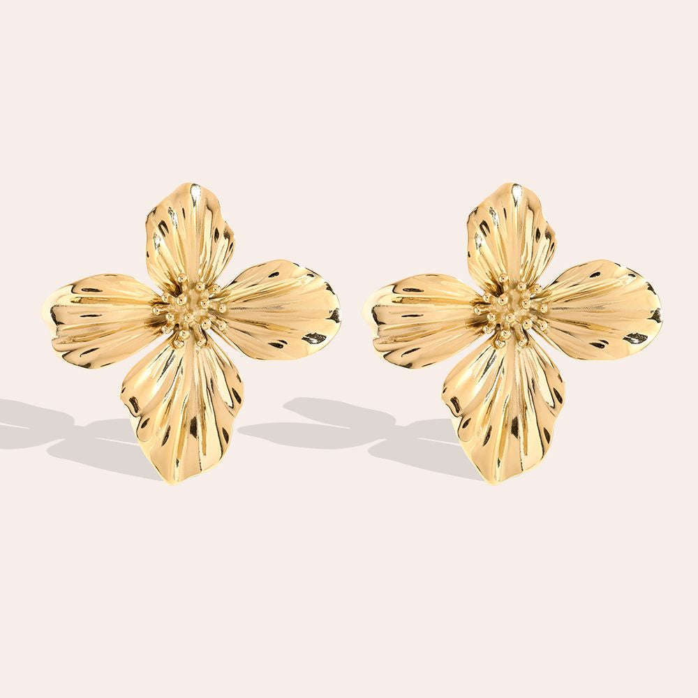 Statement flower earrings
