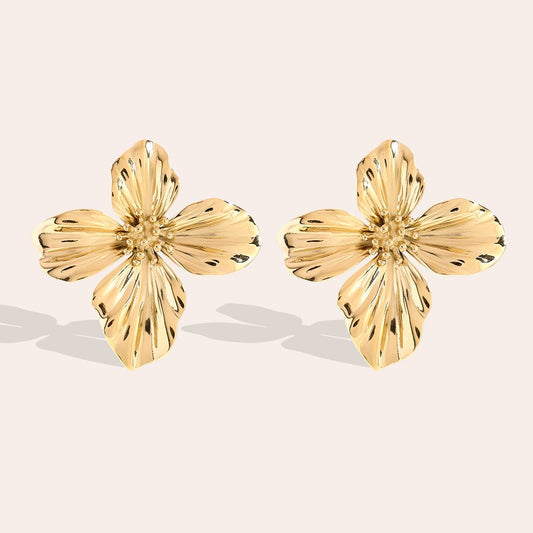 Statement flower earrings