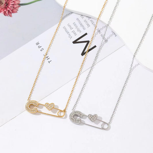 Paperclip love necklace